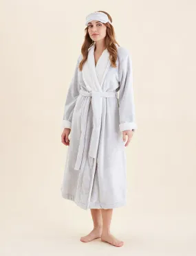 Plush Sherpa Robe & Sleep Mask