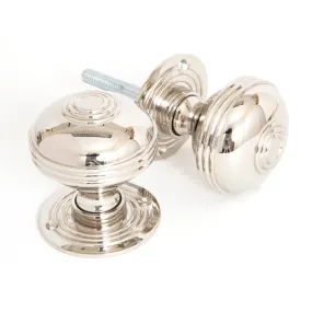 Polished Nickel 63mm Prestbury Mortice/Rim Knob Set | From The Anvil