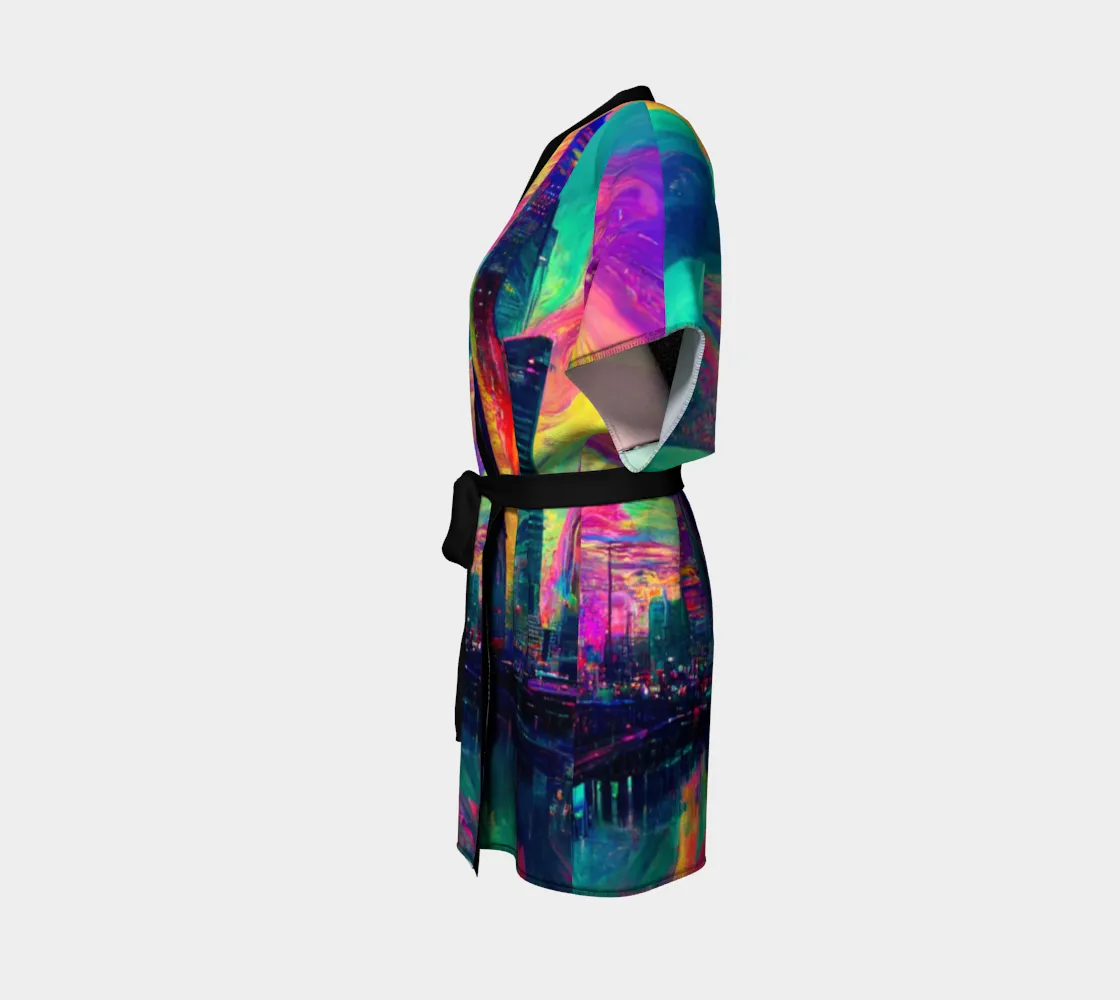 Psychedelic City Kimono Robe | Acidmath Guy