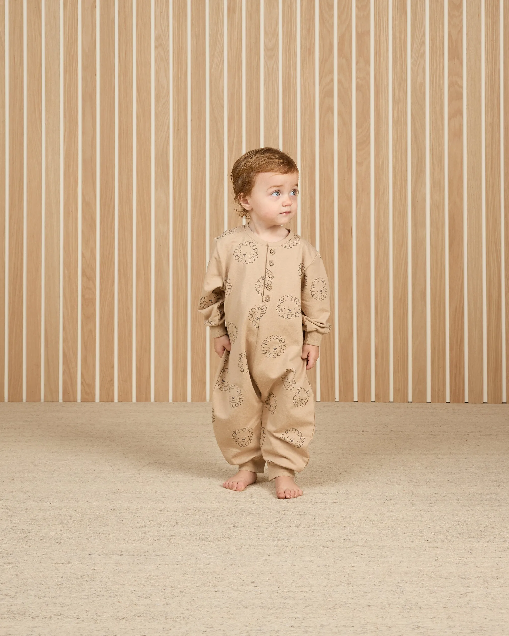 Relaxed Fleece Jumpsuit || Lions