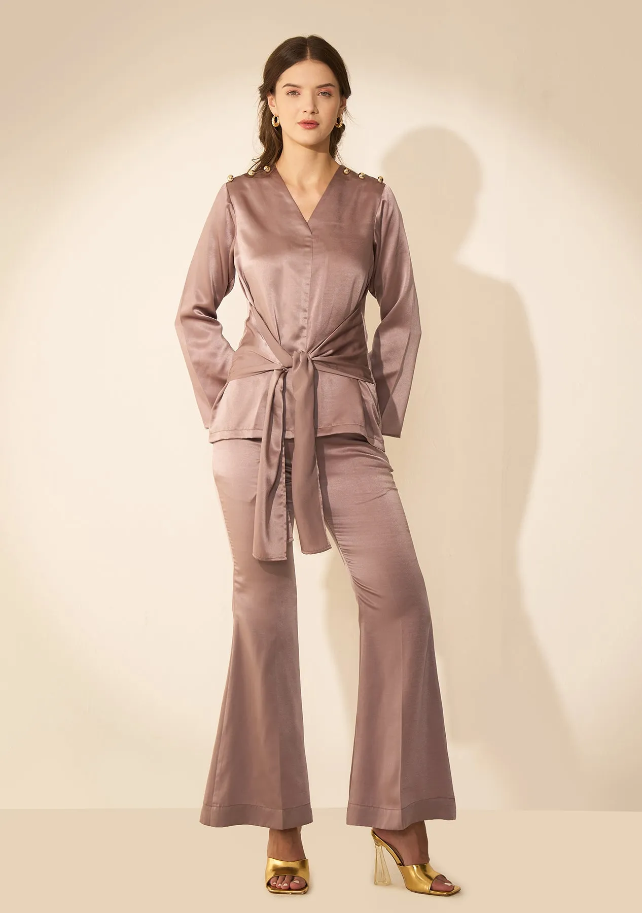 Relaxed Women's Satin Work Co-ord Set