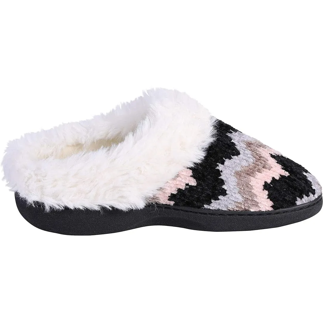 Roxoni Women's Cozy Memory Foam Slippers, Fuzzy Warm Faux