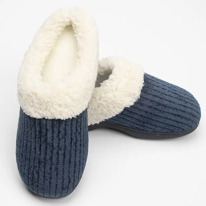 Roxoni Women's House Knit Clog Designed With Ribbed Trim Slipper