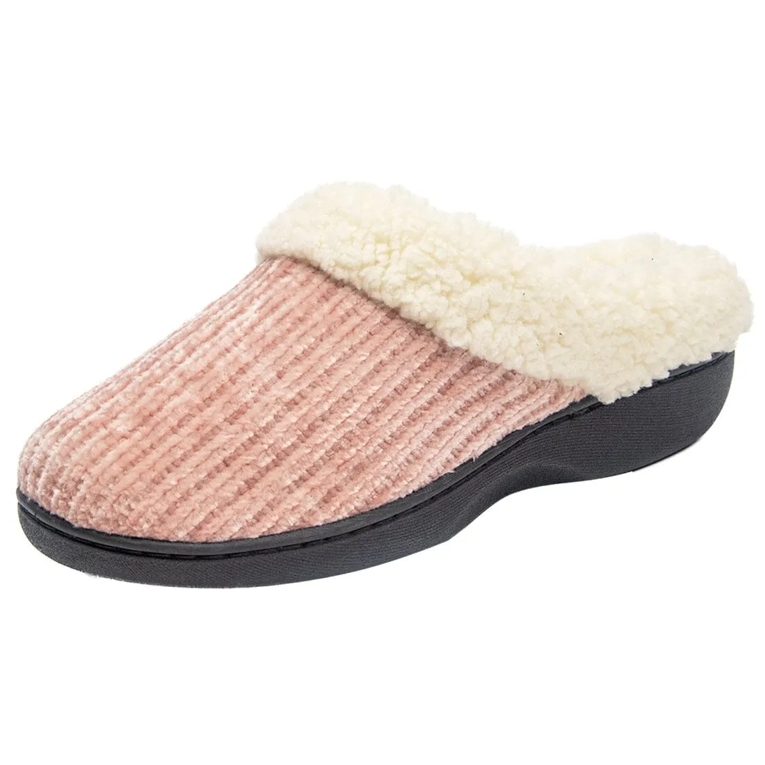 Roxoni Women's House Knit Clog Designed With Ribbed Trim Slipper