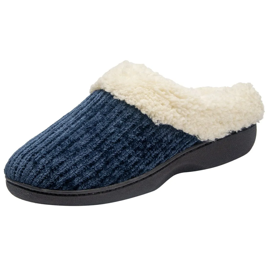 Roxoni Women's House Knit Clog Designed With Ribbed Trim Slipper