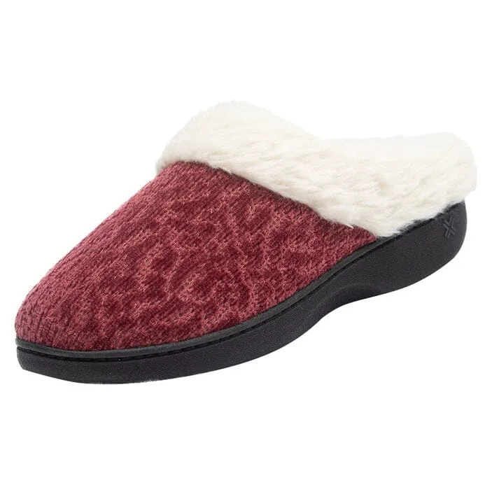 Roxoni Women's Soft Indoor Outdoor Suede Furr Clog Slippers