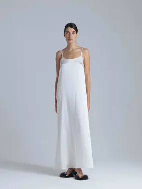 Silk Maxi Dress 'Aphrodite' in Milk White