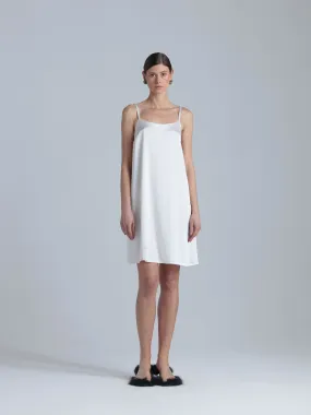 Silk Midi Dress 'Aphrodite' in Milk White