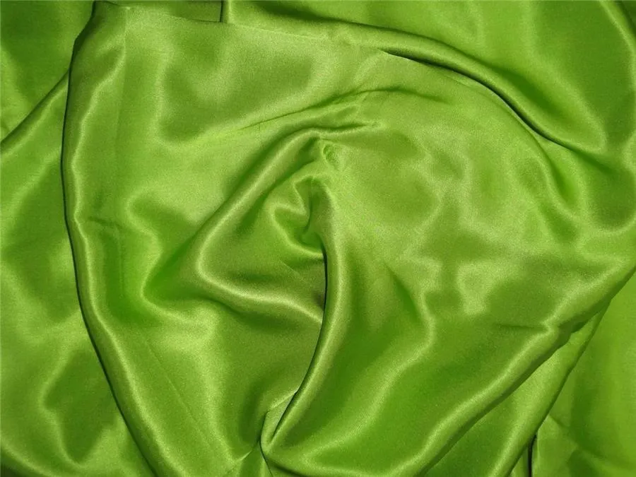 Silk reversible satin fabric bright green 27 momme 44&quot; wide