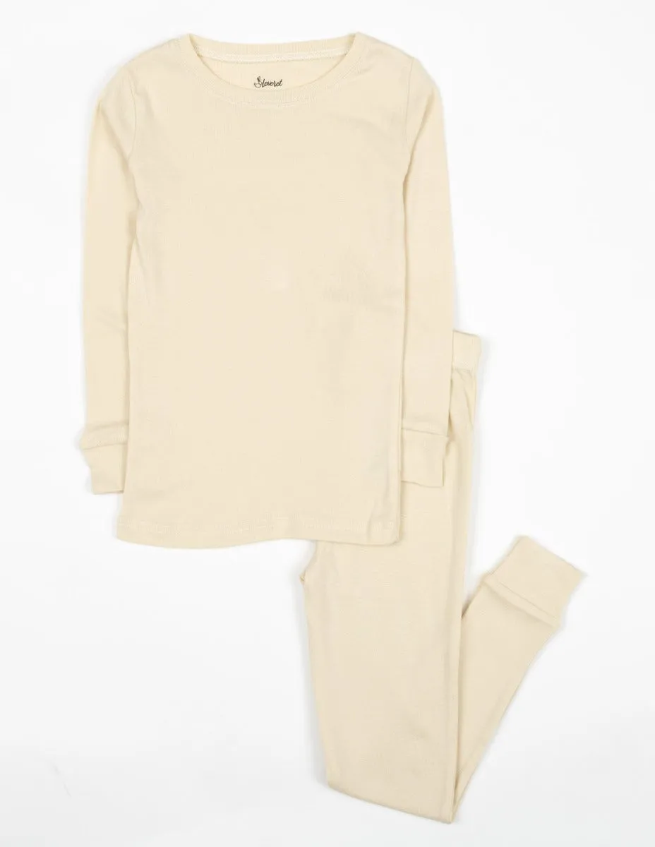 Solid Color Neutral Cotton Pajamas