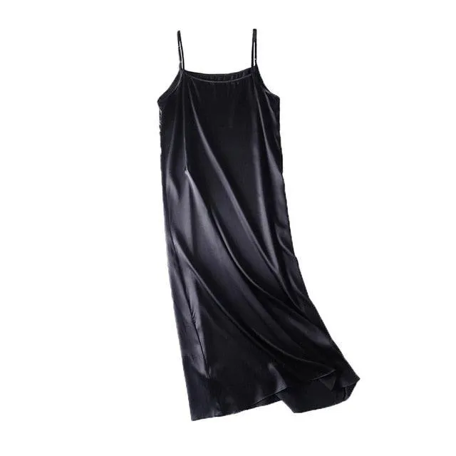 Spaghetti Strap Calf-Length Nightgown