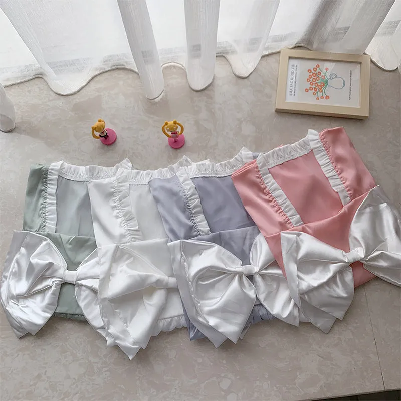 Summer bow top   shorts pajamas PL51498