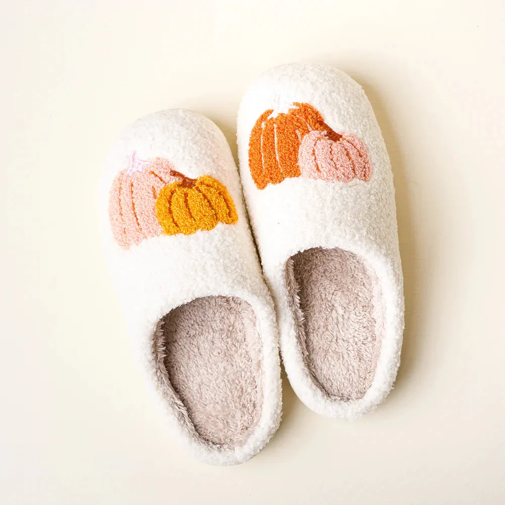 The Darling Effect - Pumpkin Fuzzy Slippers