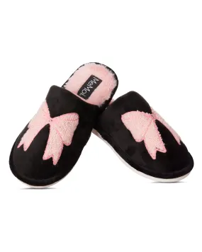 Women's Bow Plush Memory Foam Slippers