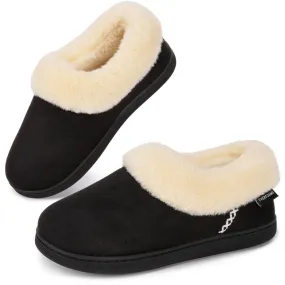 Women's Fluffy Memory Foam Closed-back Slippers