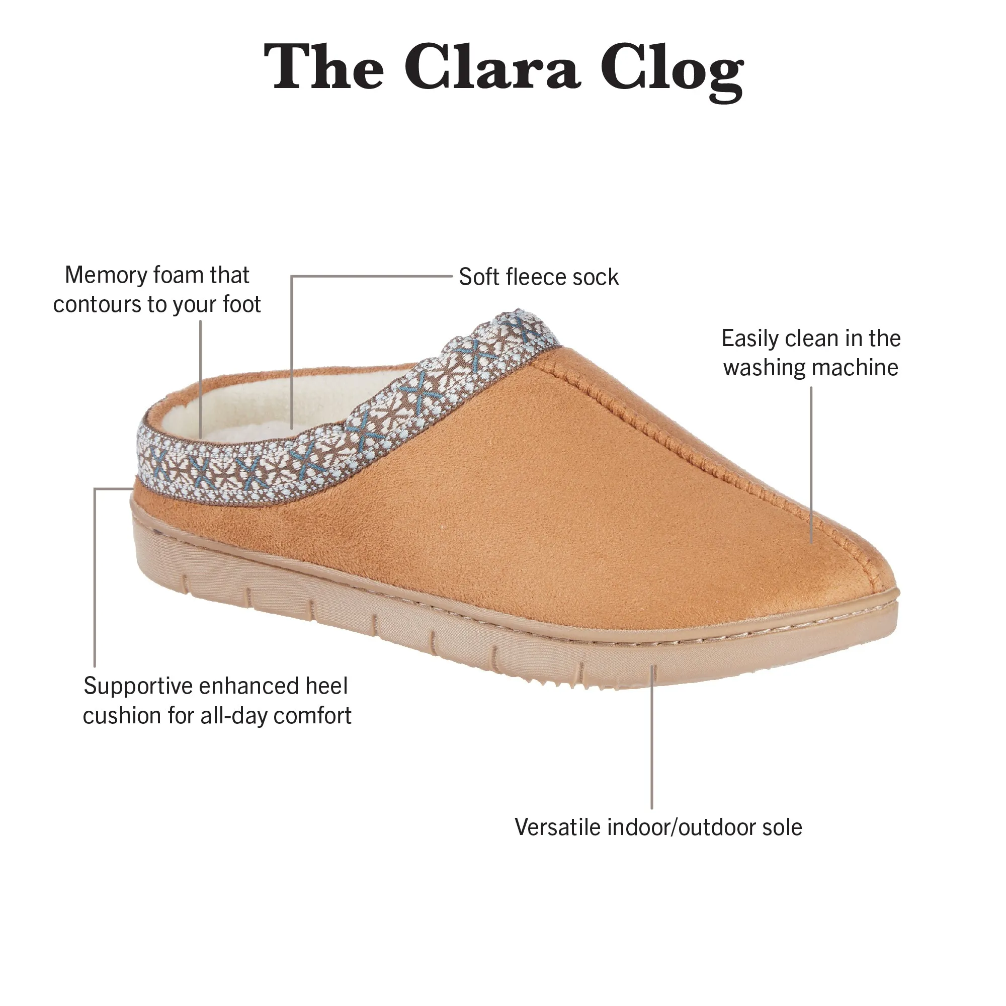 Women's Microsuede Clara Clog Slippers